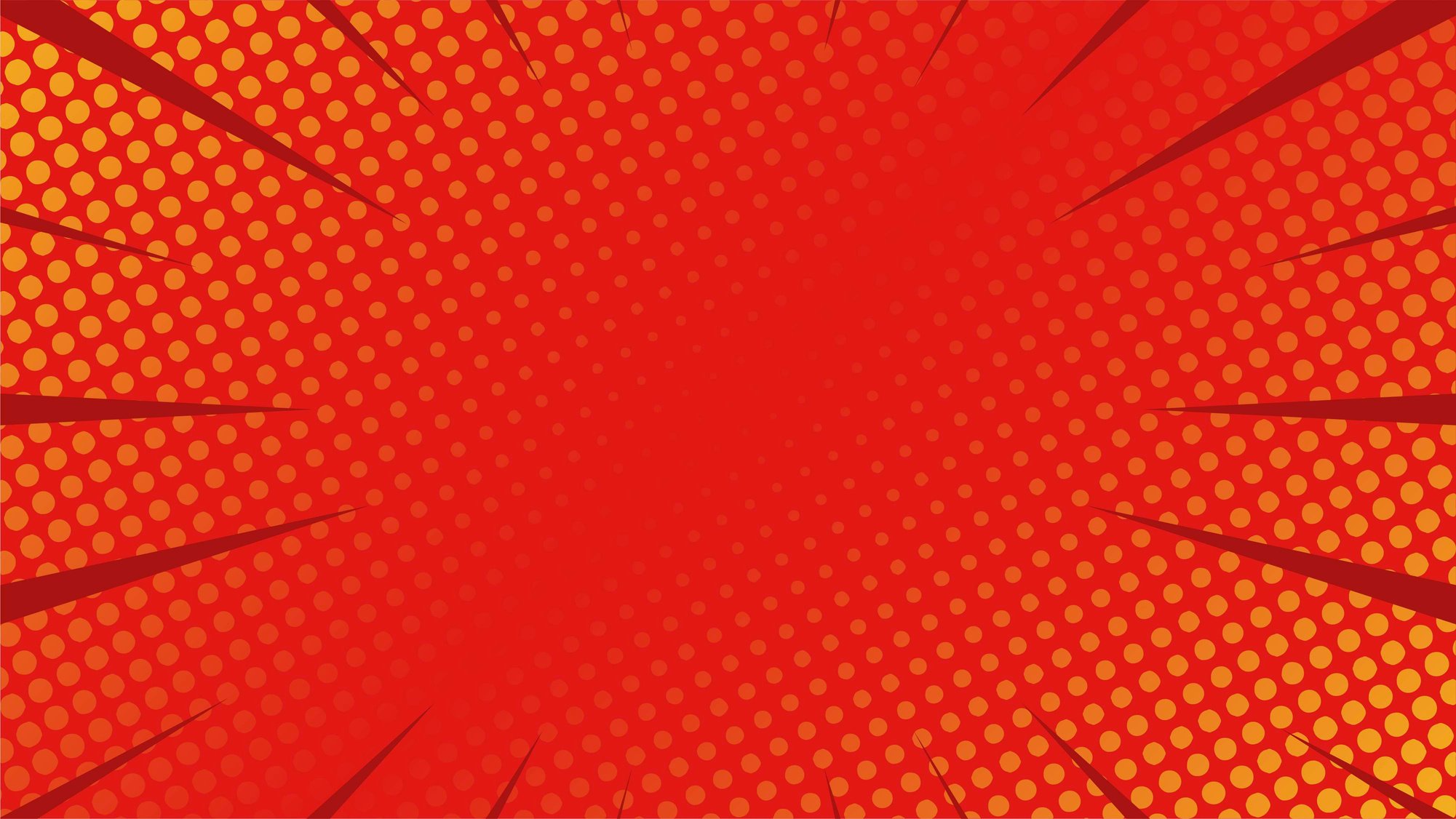 Red Orange Pop Art Comic Background